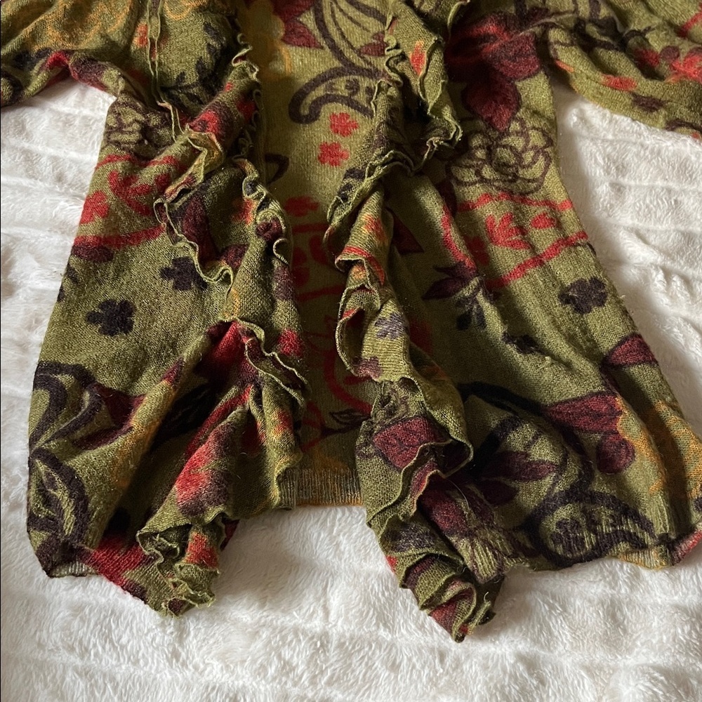 Anthropologie Guinevere Avant Garde Floral Mohair & Merino Wool Cardigan - Picture 5 of 8